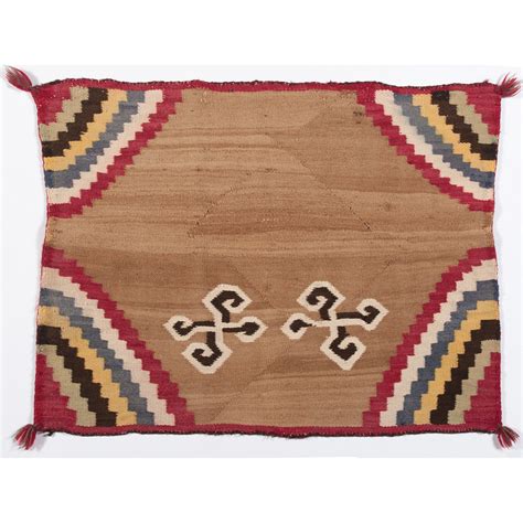 Navajo Single Saddle Blanket Weaving Rug Cowans Auction House The