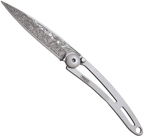 Deejo 389007 Taschenmesser Naked 15g Tattoo Art Nouveau Messer Silber
