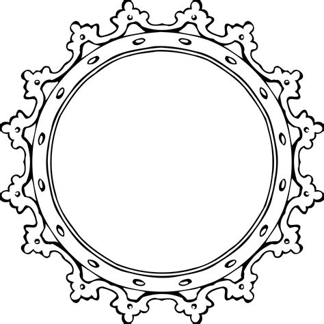 Vintage Frame Coloring Page Colouringpages