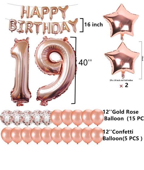 19th Birthday Decorations Party Supplies Sweet 19 Party Jumbo Etsy