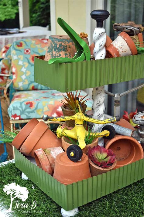 16 Vintage Repurposed Junk Projects With Garden Style Lora B Create