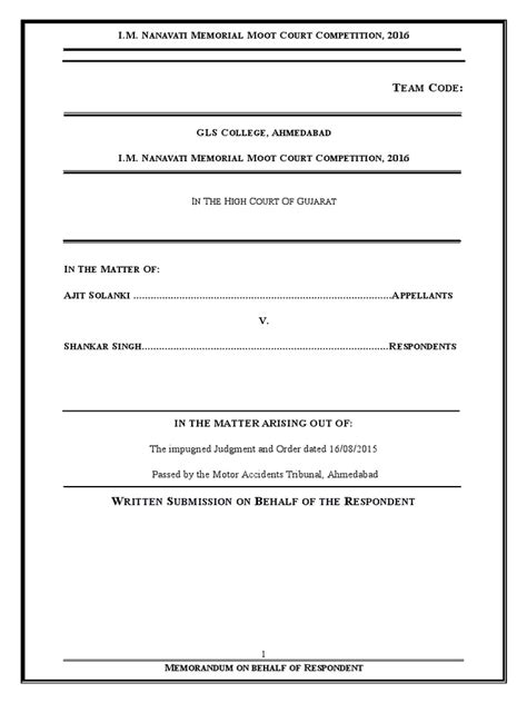 Moreover it is considered as a willful negligence of duties. Memorandum on Behalf of Respondent Ilnu | Negligence ...