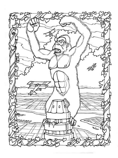 King Kong Zangado Para Colorir Imprimir E Desenhar Colorir Me