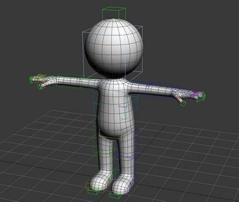 Stickman Rigged With Biped 3d Model Rigged Cgtrader