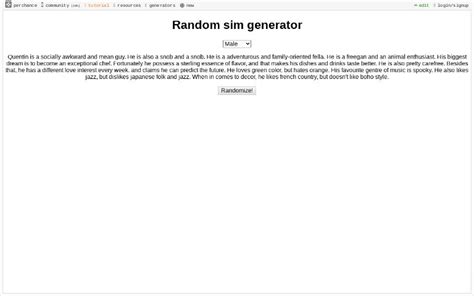 Random Sim Generator