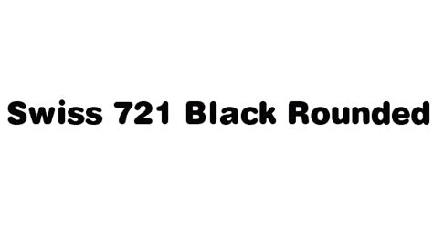 We are sorry, but this font has been deleted at the request of copyright owner. Swiss 721 Black Rounded BT