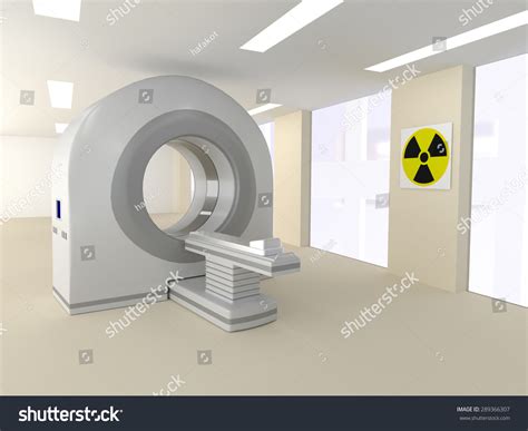 3d Render Illistration Of Ct Scanner In Hospital Room Stock Photo