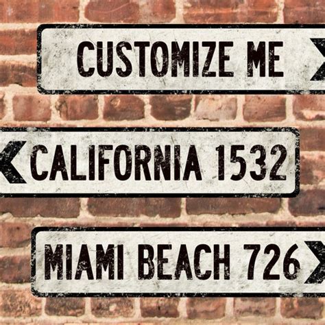 Custom Personalized Metal Street Sign Vintage Green Or Etsy