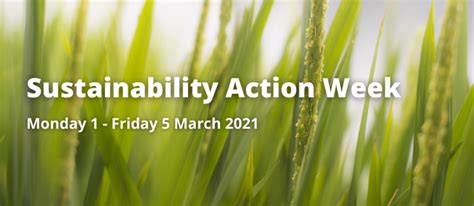 Get Involved In Sustainability Action Week 2021 Campus News