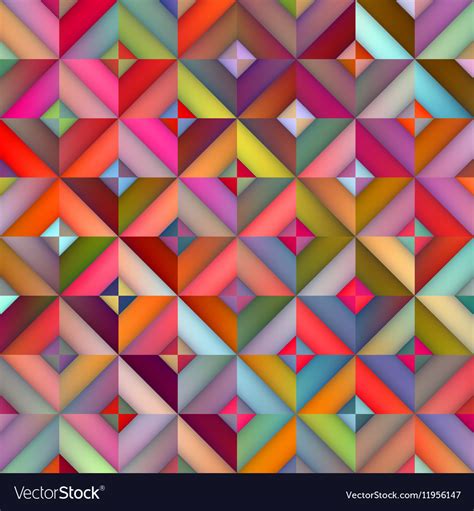Seamless Multicolor Shades Gradient Rhombus Vector Image