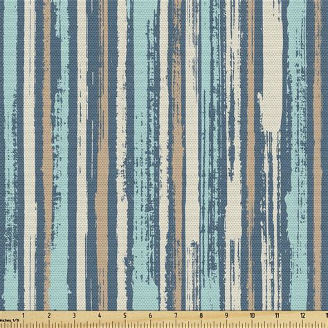 Stripes Fabric By The Yard Abstract Repeating Watercolor Strokes