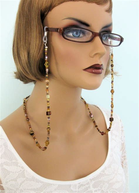 Brown Eyeglass Chain Women Glasses Chains Glasses Necklace Etsy