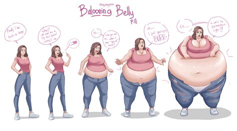 balooning belly by ekusupanshon on deviantart