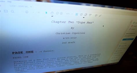2) screenplay format this method is used by a few graphic novelists i know. Cipollini's LUCKY Graphic Novel Emphasizes True in "True ...