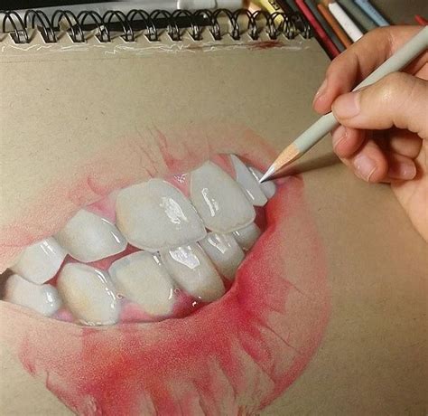However learning to draw can be done with a basic pencil and copy paper as well. Realistic Drawing, Teeth, Mouth | Teeth art, Color pencil art, Teeth drawing