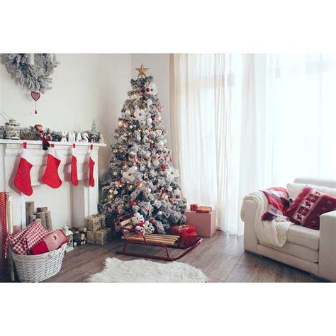 Photography Backdrops Christmas Tree Christmas Socks Indoor Background Sale