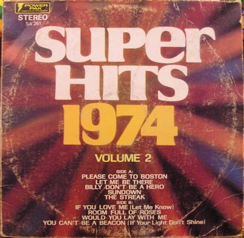 Various Super Hits 1974 Volume Two Vinyl Lp At Discogs