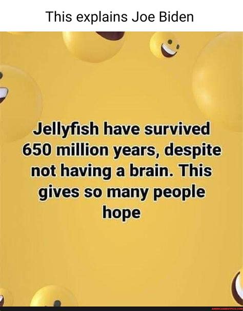 This Explains Joe Biden Jellyfish Have Survived 650 Million Years