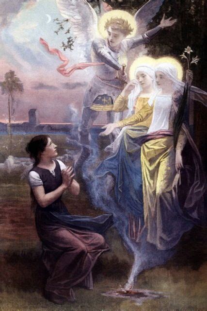 Joan Of Arc And St Michael The Archangel Joan D Arc Saint Joan Of Arc