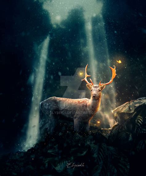 The Glowing Deer By Elysekh On Deviantart