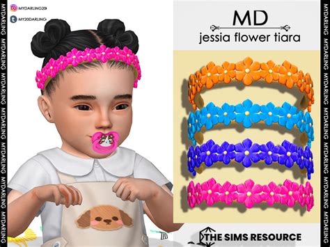 The Sims Resource Jessia Flower Tiara Infant