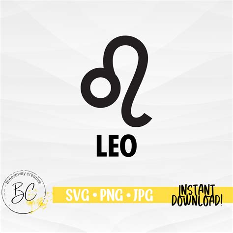 Leo Symbol Svg Leo Svg Zodiac Svg Cricut Star Sign Svg Etsy