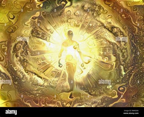 Vivid abstract. Being of light. Soul or aura Stock Photo - Alamy