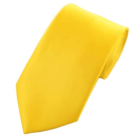 Plain Bright Yellow Satin Tie From Ties Planet UK