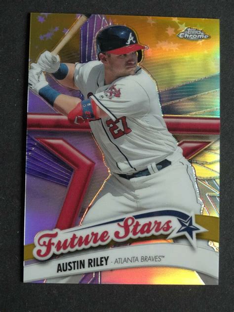 2020 Topps Chrome Austin Riley Braves Future Stars Gold Parallel Card