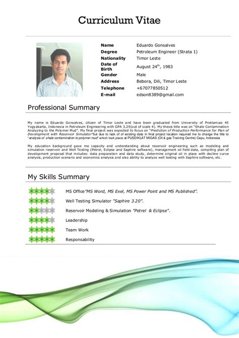 CV Format