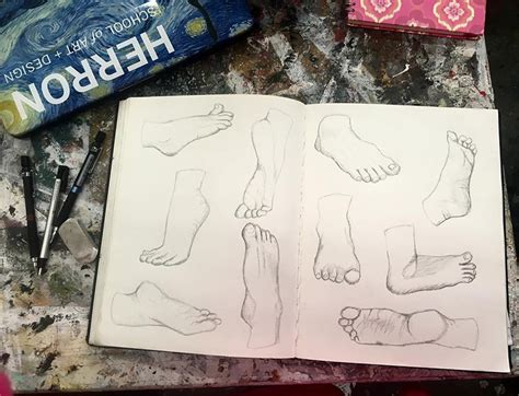 65 Drawings Of Feet Sketches And Anatomy Studies