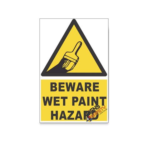 Nosa Sabs Wet Paint Beware Hazard Descriptive Safety Sign Online
