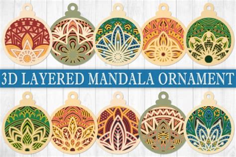 3D Layered Mandala Ornaments SVG Bundles Graphic By Otvey Design