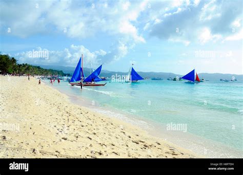 White Beach Boracay Island Philippines Stock Photo Alamy