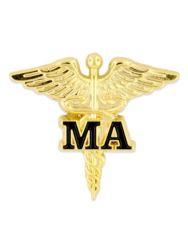 Pinmarts Medical Assistant Ma Gold Caduceus Lapel Pin Ebay