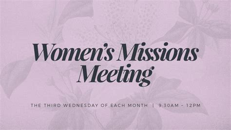 Womens Missions Meeting Decatur Baptist Church