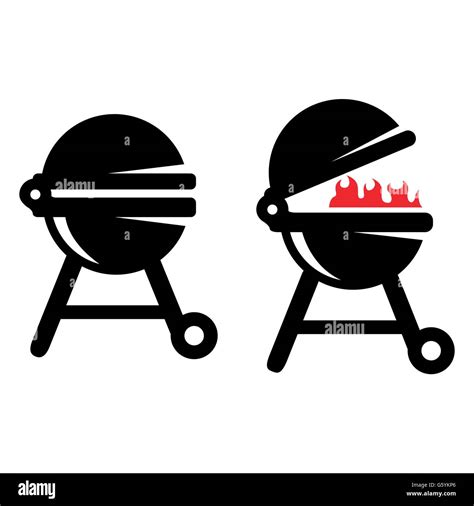Grill Bbq Vector Illustration Icon Barbecue Grill Stock Vector Image