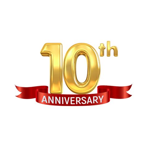 10th Year Anniversary Logo Png Pngsave