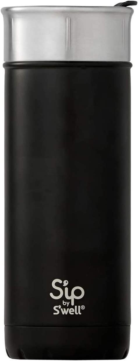 sip by swell stainless steel travel mug 16 fl oz coffee black double layered vacuum insulated