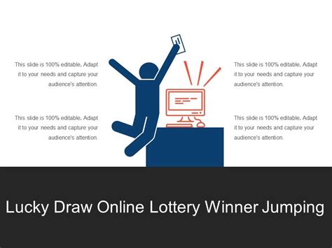 Lucky Draw Online Lottery Winner Jumping Presentation Powerpoint