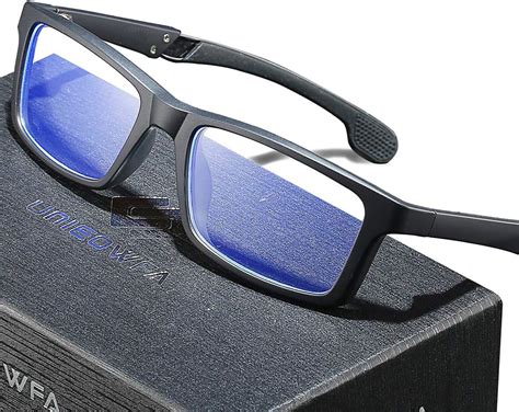 Unieowfa Blue Light Blocking Glasses For Computer Eye Strain Men Sports Gaming Anti