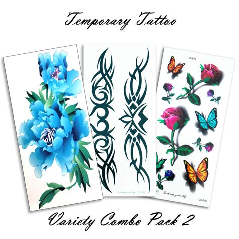 Temporary Tattoo Variety Tattoo Pack 2 Dresstech Store