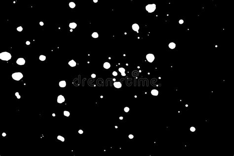 White Abstract Spots On A Black Background Texture Illustration Stock