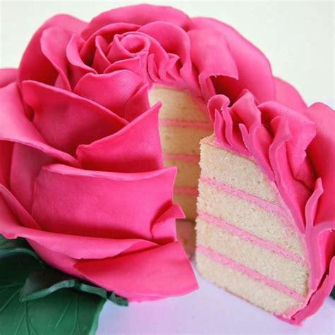 This Stunning Pink Rose Cake Is The Perfect Valentines Meal For One Rose Cake Valentine Cake