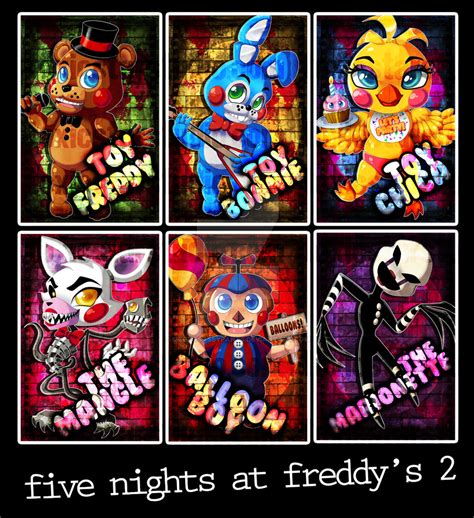 Chibi Set Five Nights At Freddys 2 By Toxicstarstudio On Deviantart