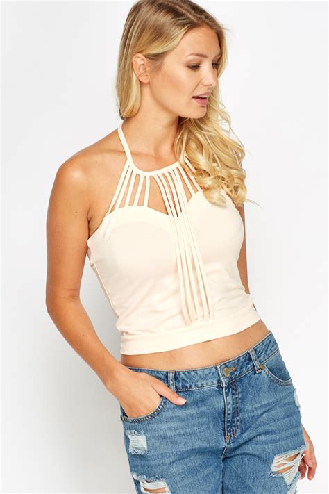 Cropped Halter Neck Top Just 7
