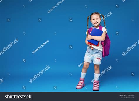 Happy Smiling Little Girl Goes School Stock Photo 1784228300 Shutterstock