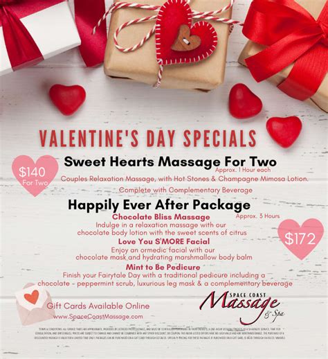 valentine s day spa specials for two at space coast massage