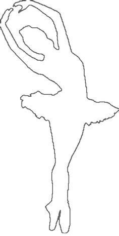 Ballerina pattern. Use the printable outline for crafts, creating