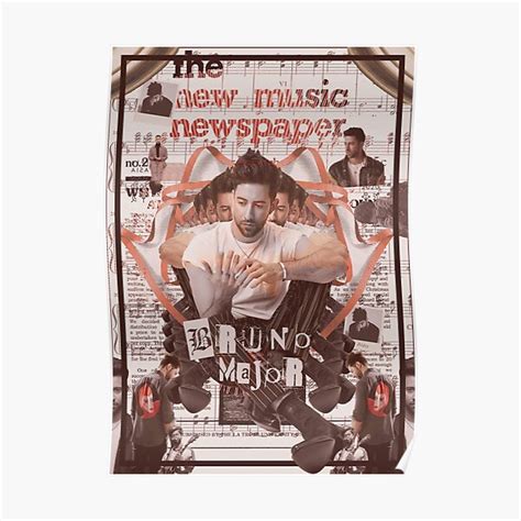 Bruno Major Collage Print Poster For Sale By Jakelecarner Redbubble